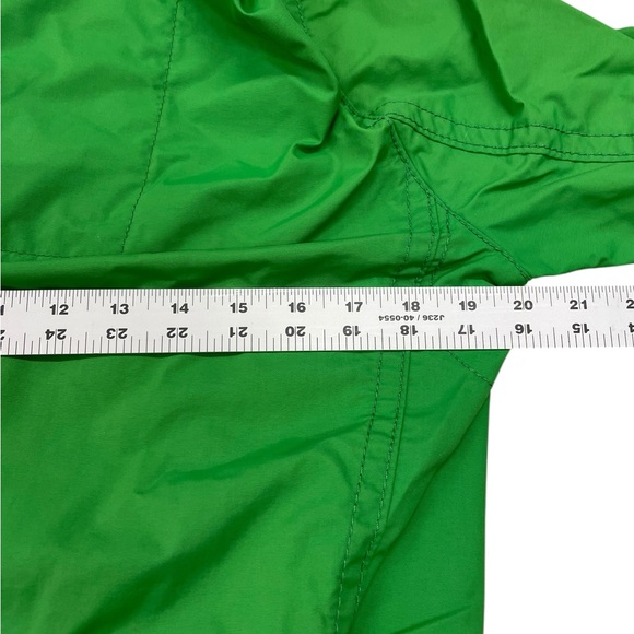 Abercrombie Green Windbreaker Rain Jacket Y2K Men medium Hooded - Picture 15 of 16